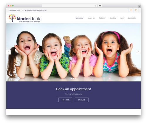 Durus theme WordPress - kinderdental.com.au