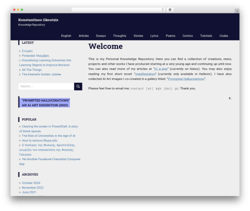 Gridbox free WordPress theme - kgk.gr