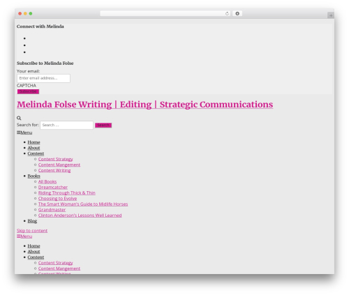 Nayma WordPress theme - melindafolse.com