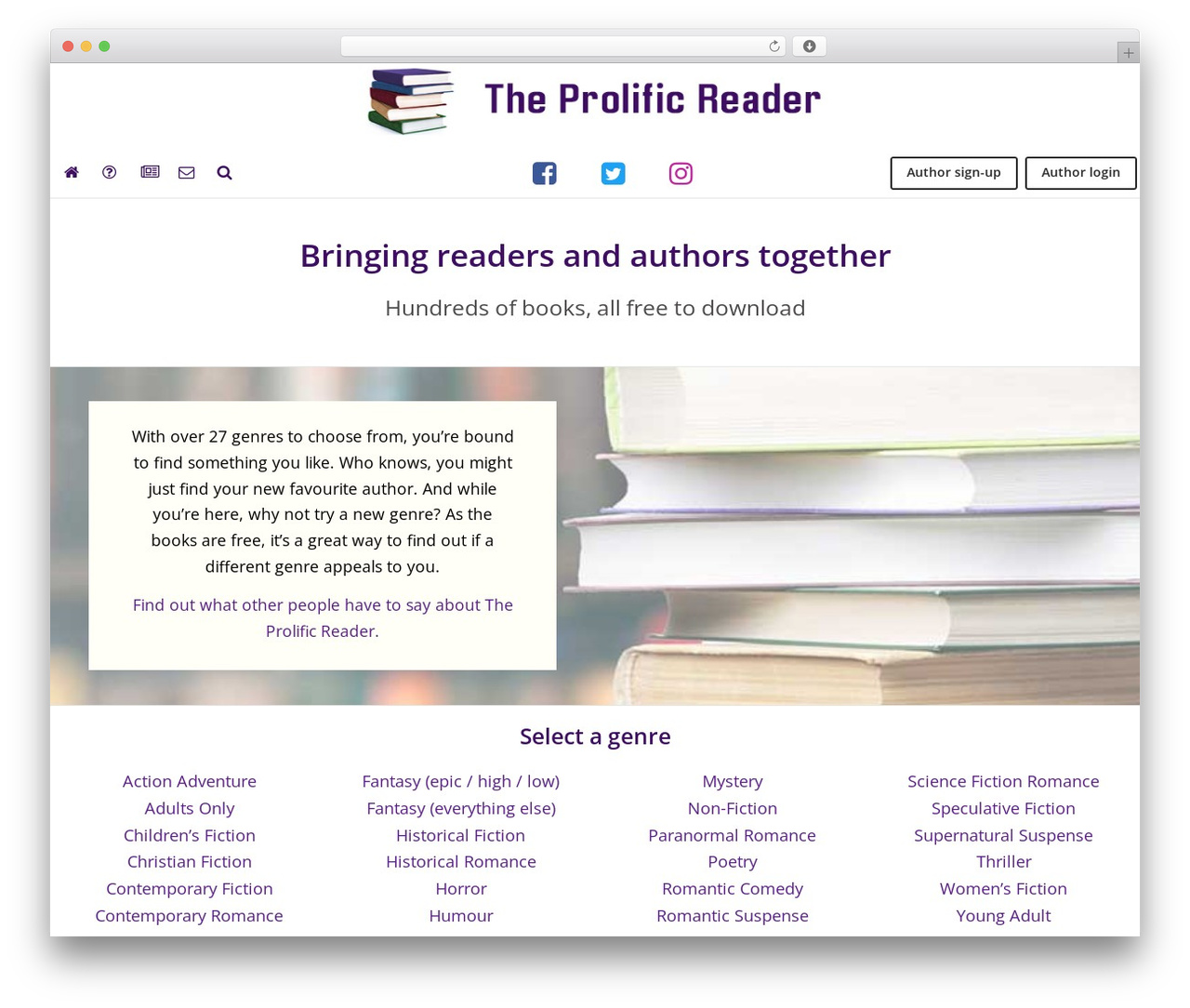 Pro WordPress theme - theprolificreader.com