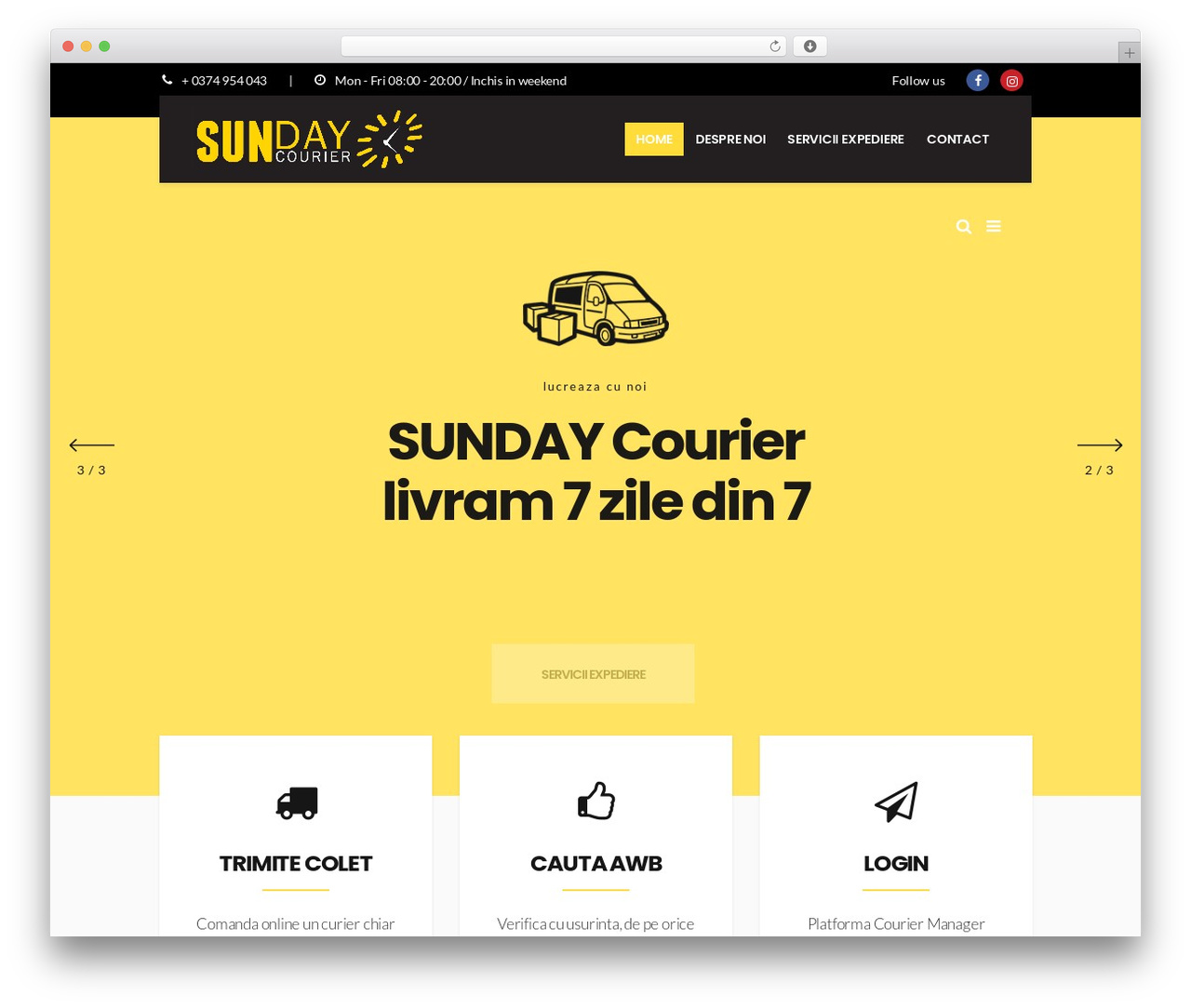 ServiceMaster WordPress theme design - sundaycourier.ro
