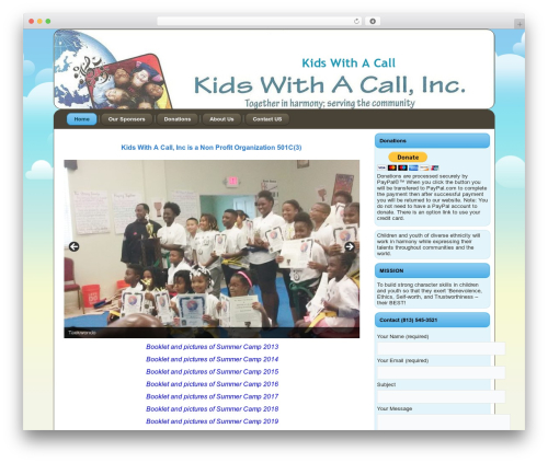 theme1 WordPress theme - kidswithacall.com