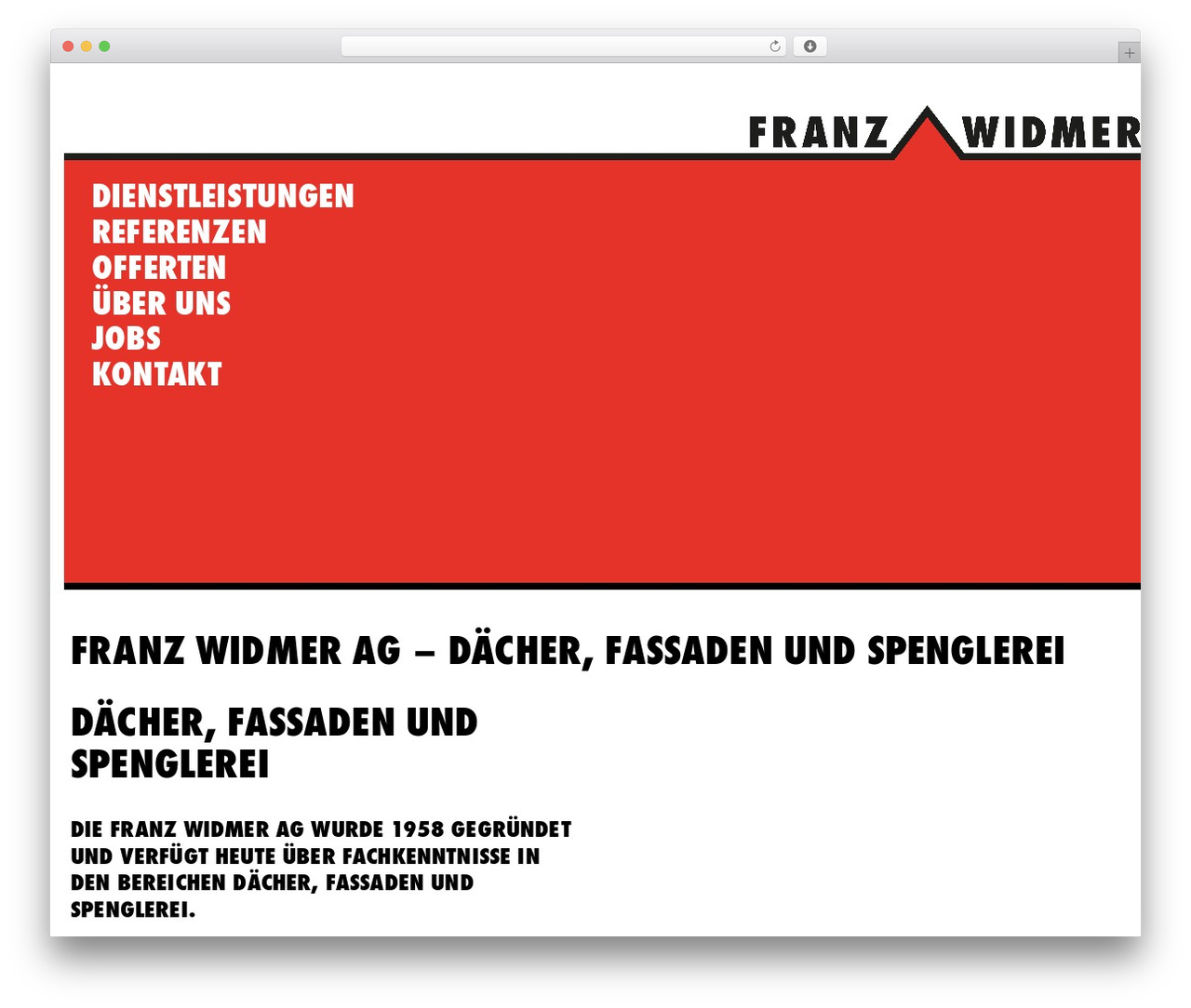 Franz Widmer AG theme WordPress - widmerdach.ch Franz Widmer AG theme WordPress - widmerdach.ch