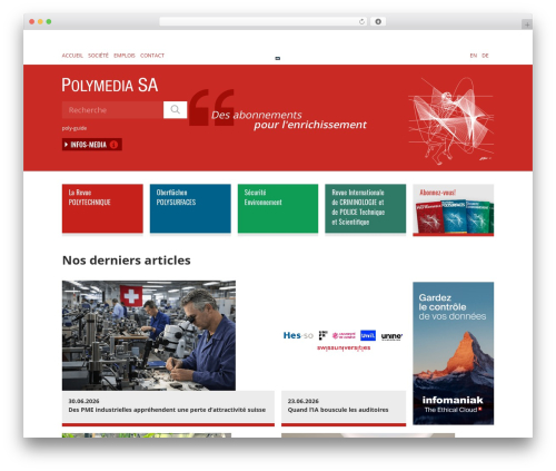 VNV theme WordPress - polysurfaces.ch