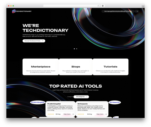 WordPress theme Techdictionary - techdictionary.io