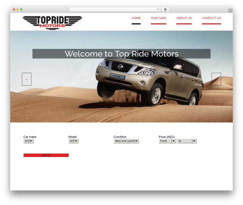 WordPress theme Templatefour - topridemotors.com