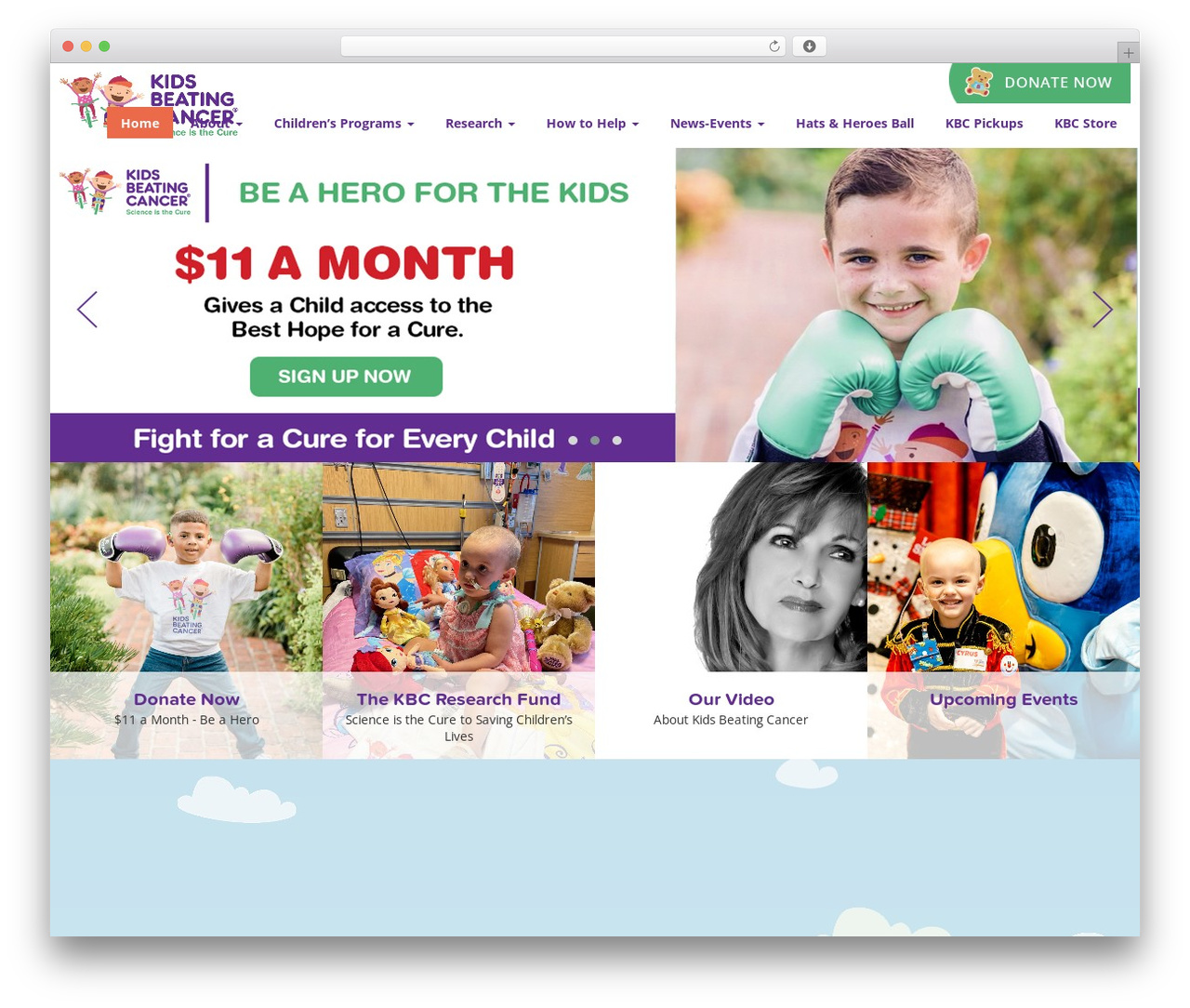 WP theme Appleton Creative KBC Theme (Responsive) - kidsbeatingcancer.com