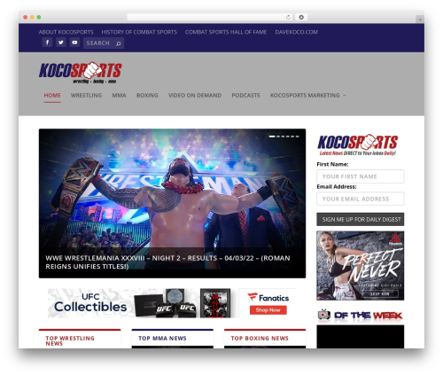 Extra premium WordPress theme - kocosports.net