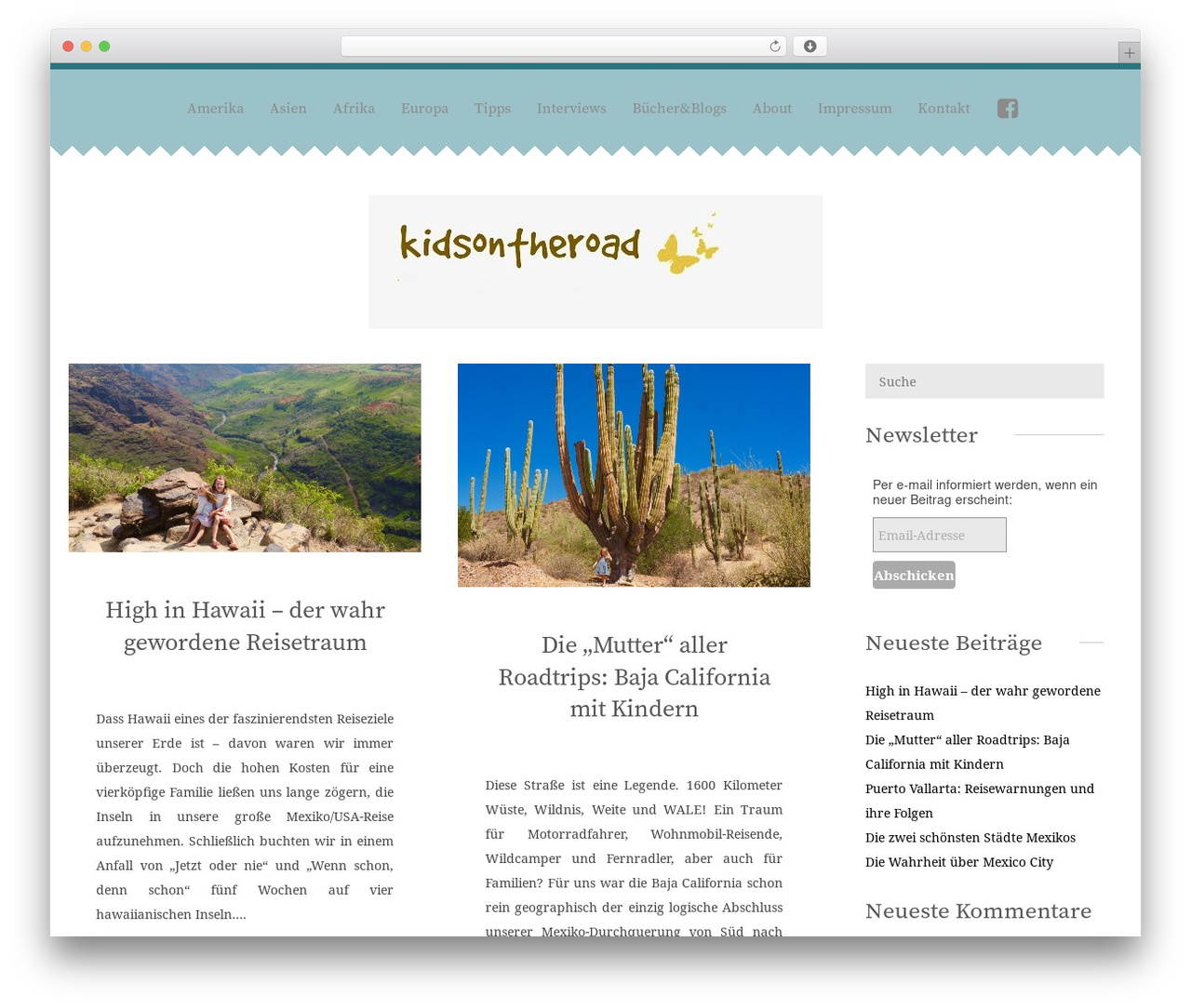 Frida WordPress theme - kidsontheroad.de Frida WordPress theme - kidsontheroad.de