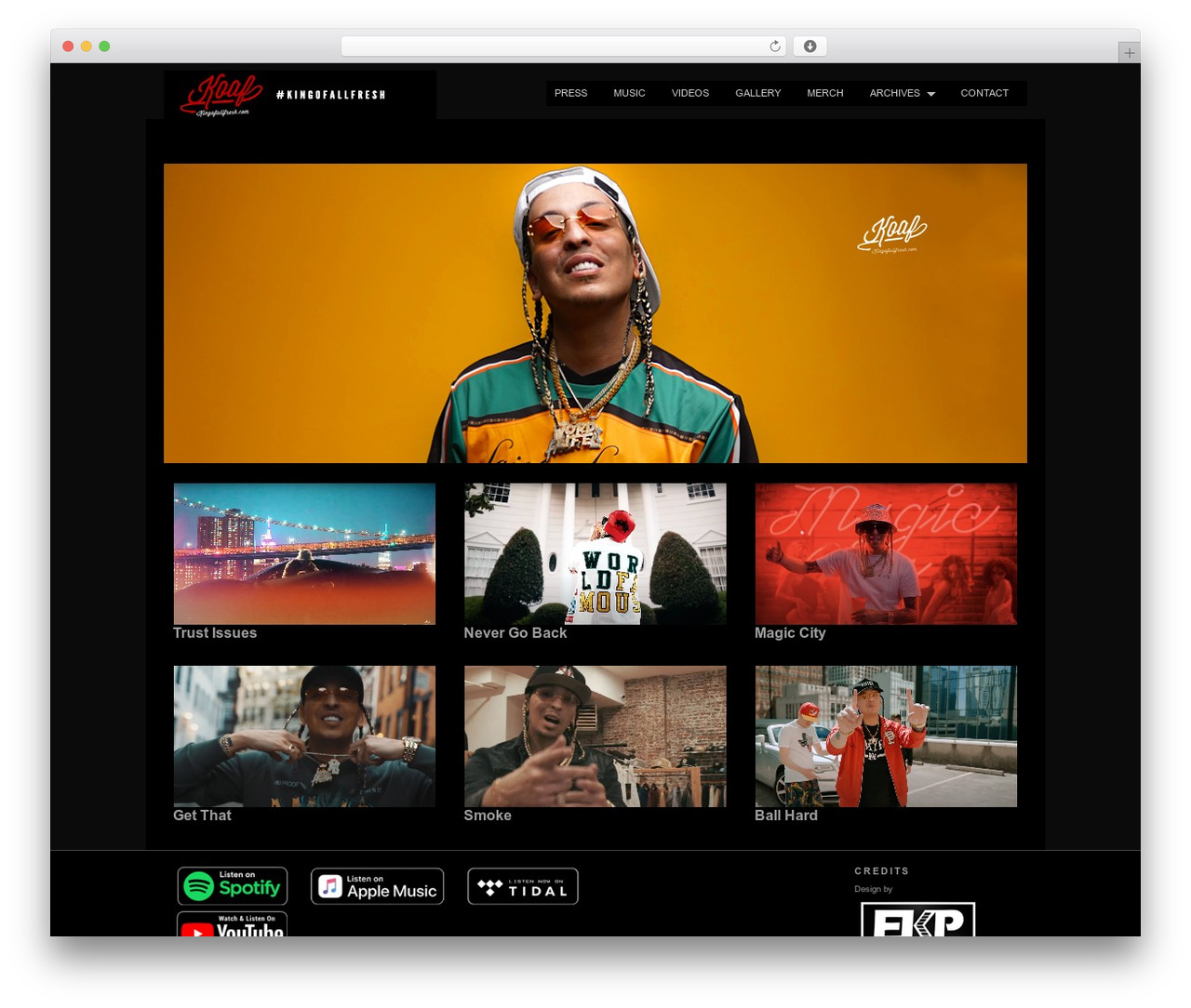 Modfolio WordPress theme - kingofallfresh.com