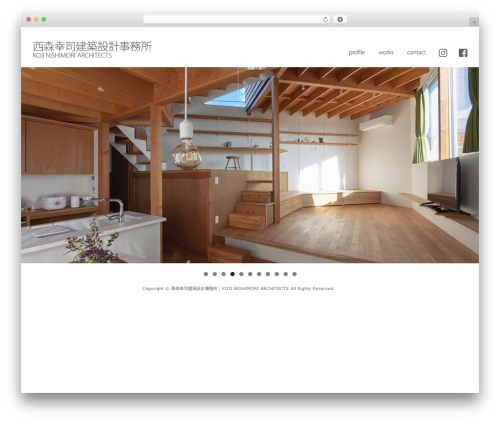 Spacious WordPress theme - kojiarchitects.com