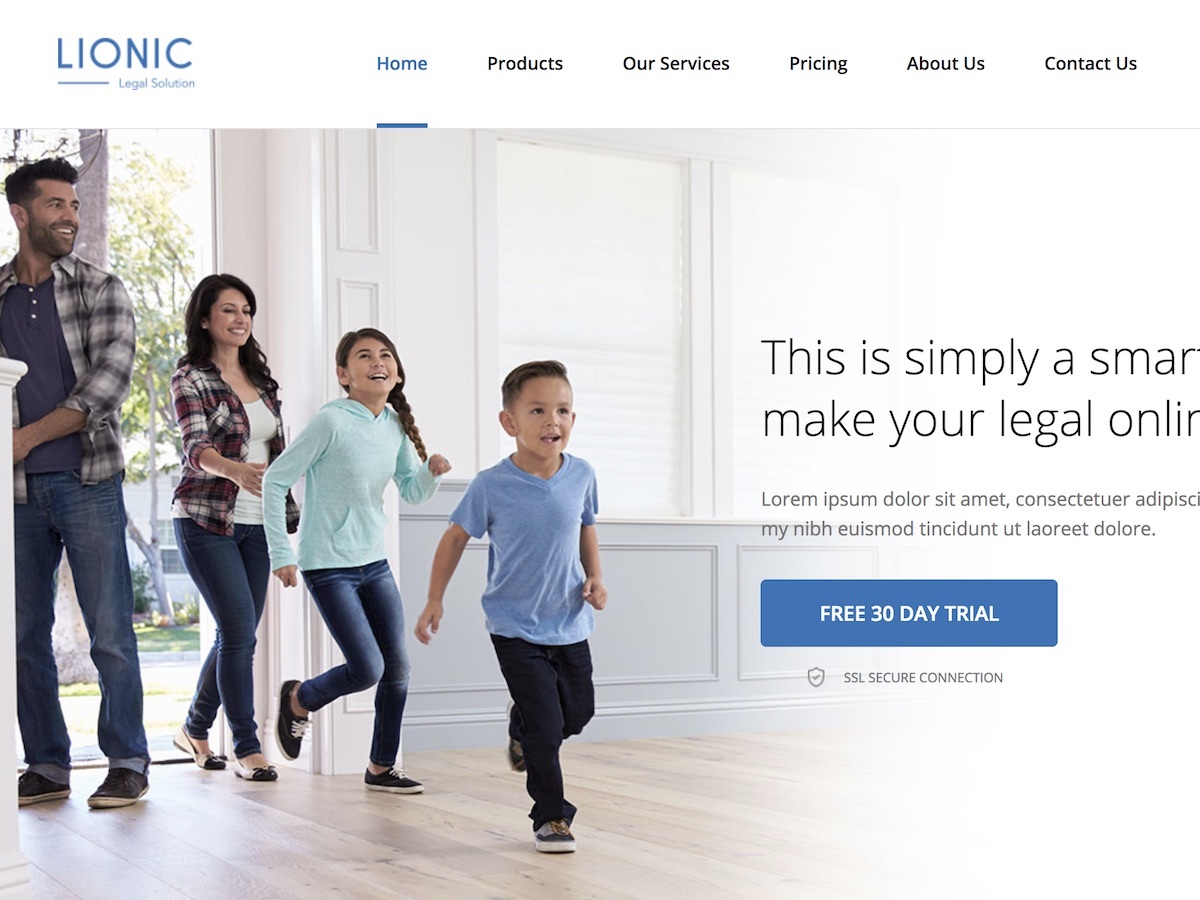 Theme WordPress Lionic Child Theme by Kenzap