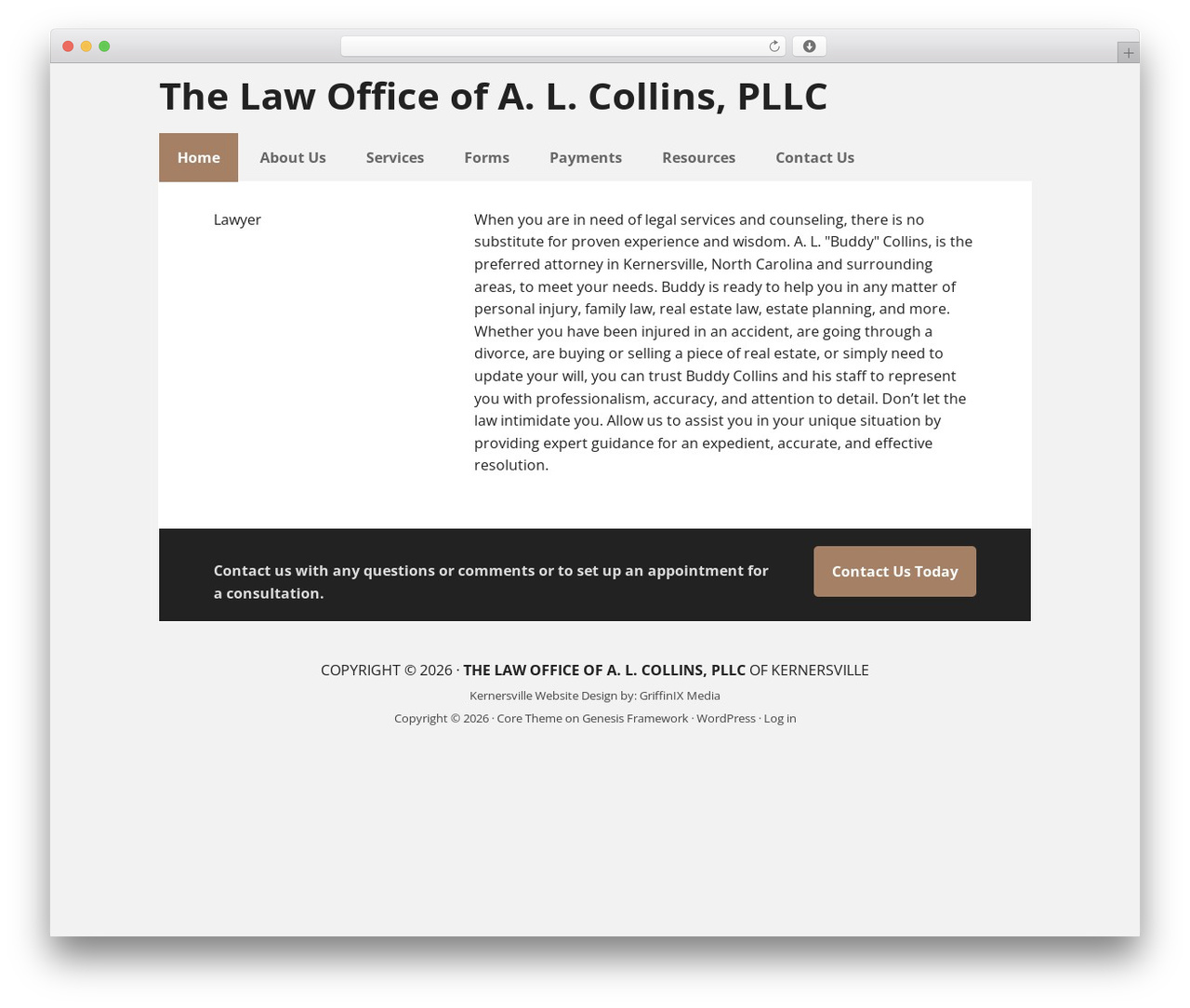 WordPress theme Core Theme - kernersvillelawyer.com