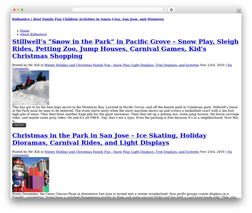 Basic best free WordPress theme - kidtastico.com