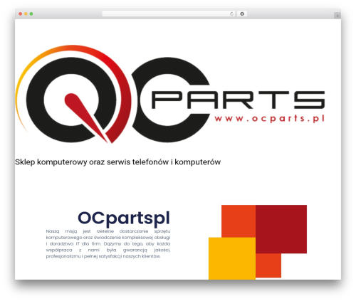 Braintech top WordPress theme - ocparts.pl