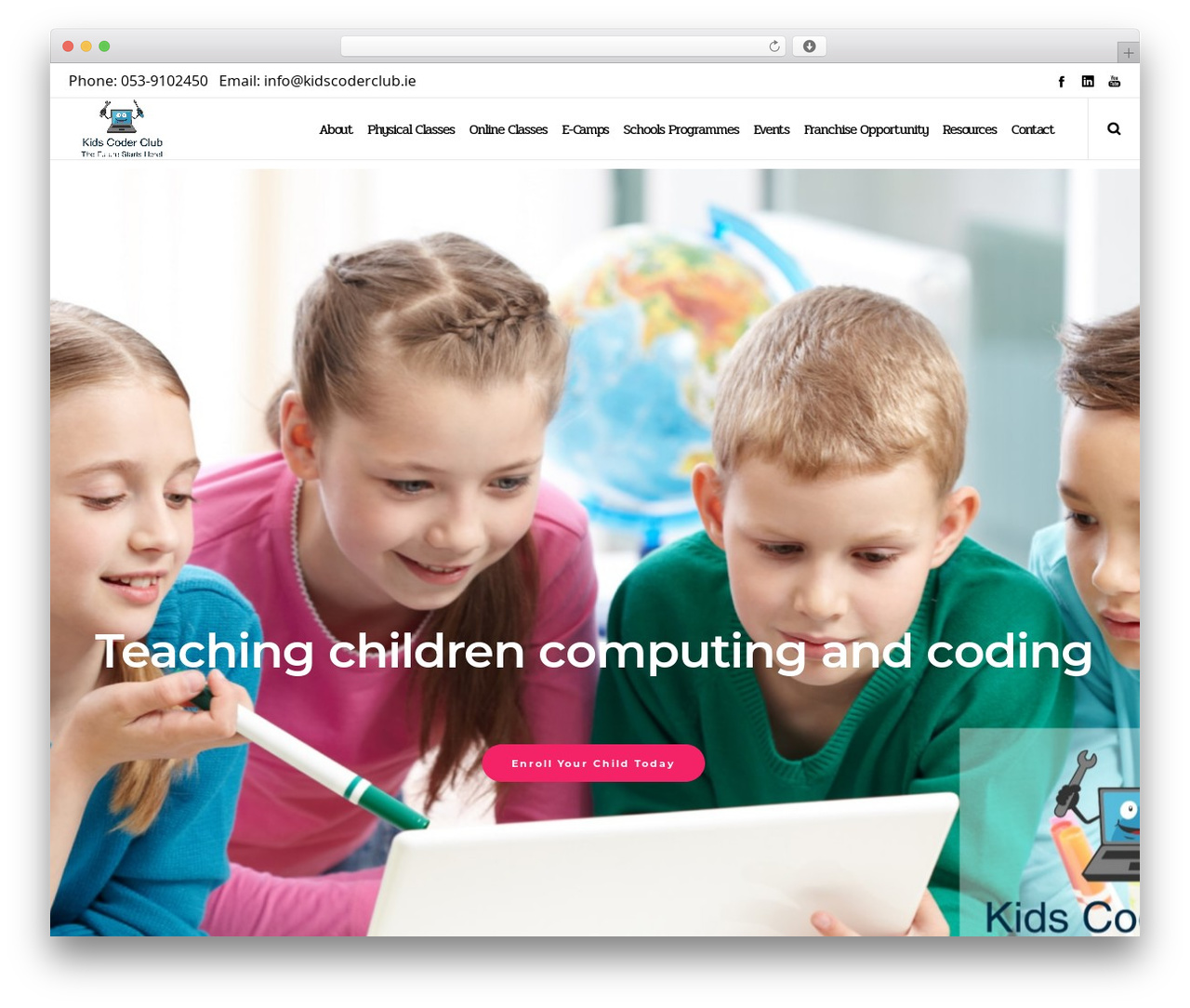 DFD Native WordPress website theme - kidscoderclub.ie