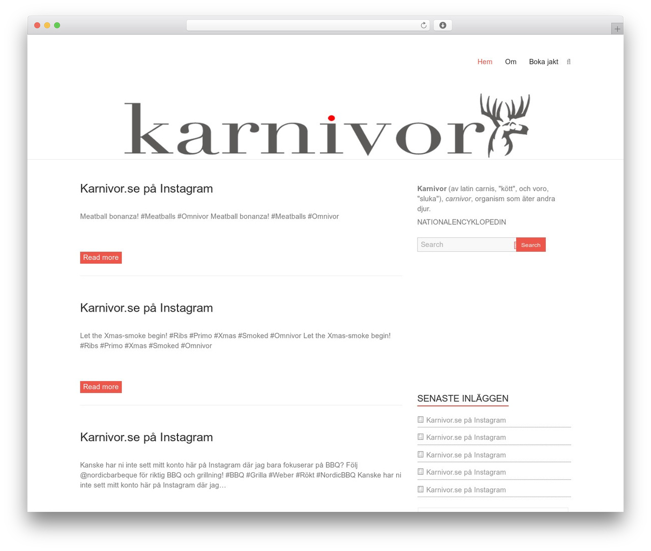 Esteem WordPress theme - karnivor.se
