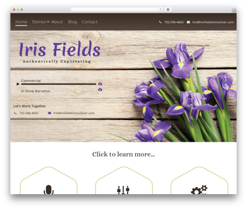 Genesis WordPress theme - irisfieldsvoiceover.com