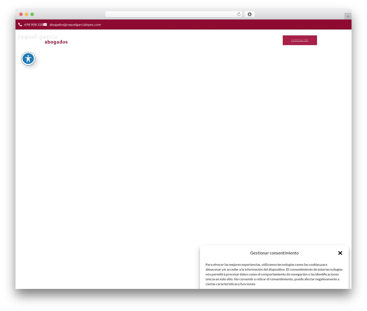 Hello Elementor WordPress theme design - raquelgarcialopez.com