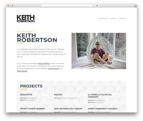 KR WordPress theme - keith-robertson.com
