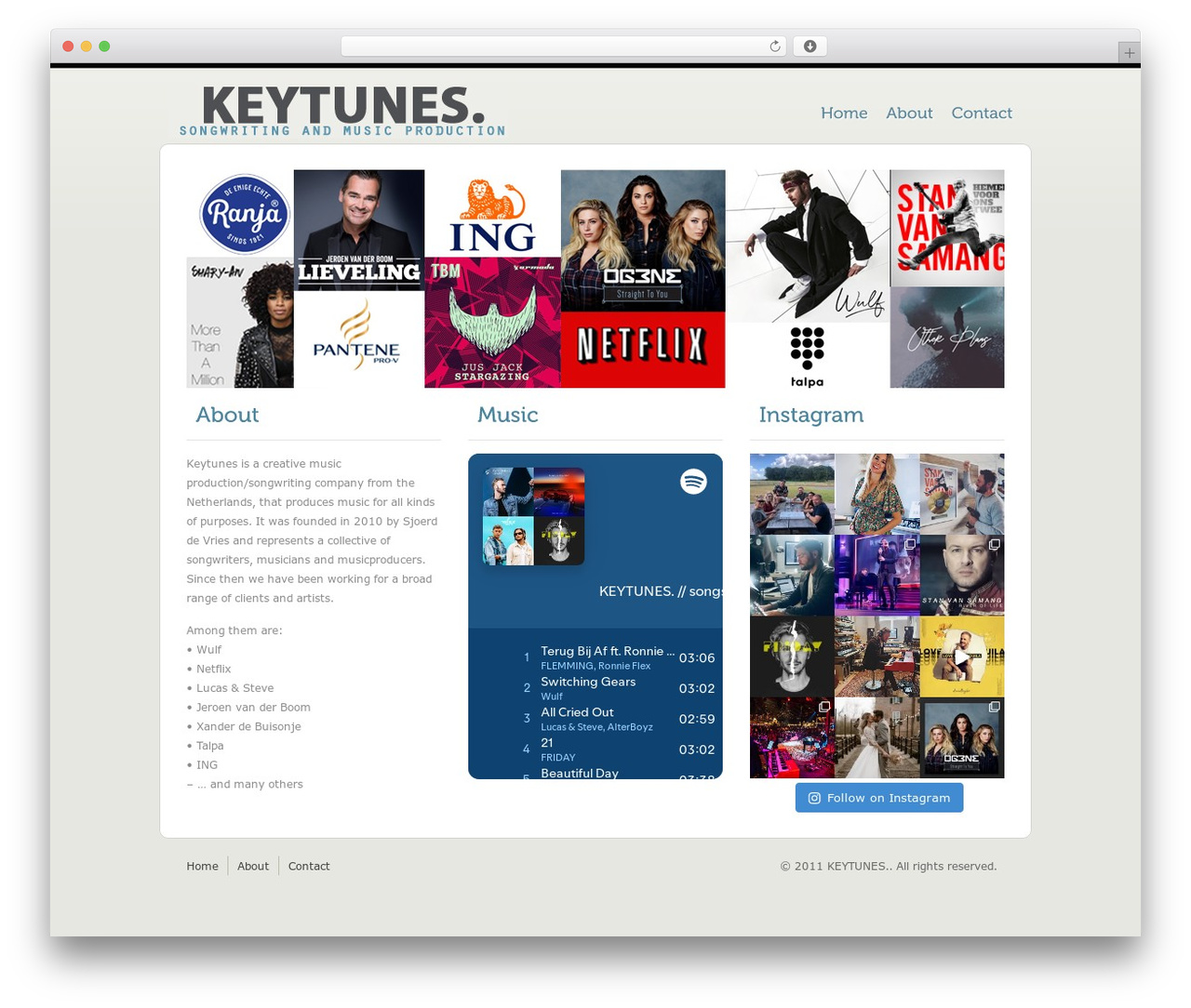 SimpleFolio WordPress theme - keytunes.nl
