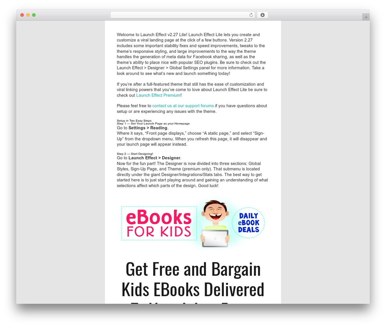 Theme WordPress Launch Effect - kidsebookdeals.com Theme WordPress Launch Effect - kidsebookdeals.com