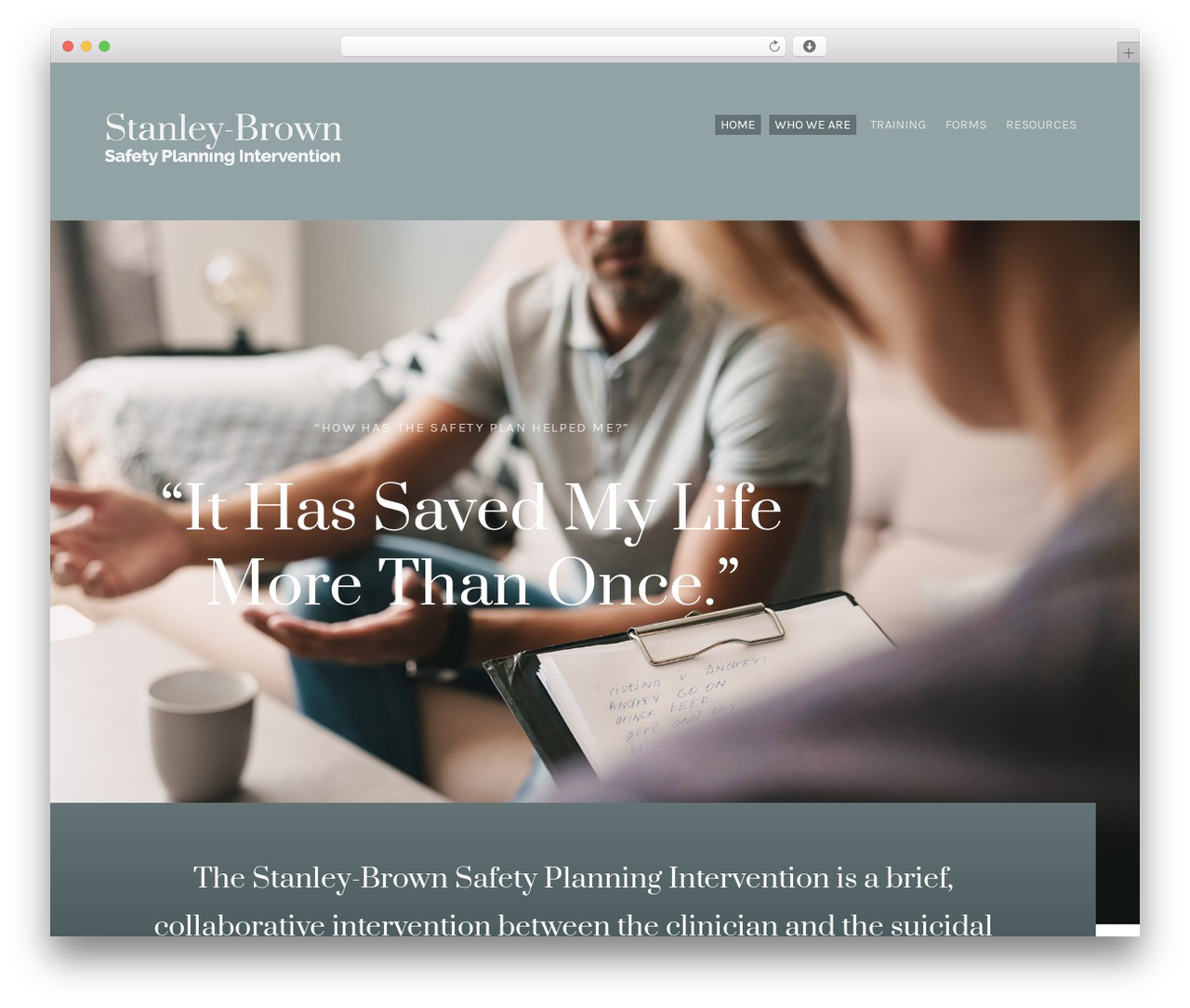 Theme WordPress Efor - suicidesafetyplan.com
