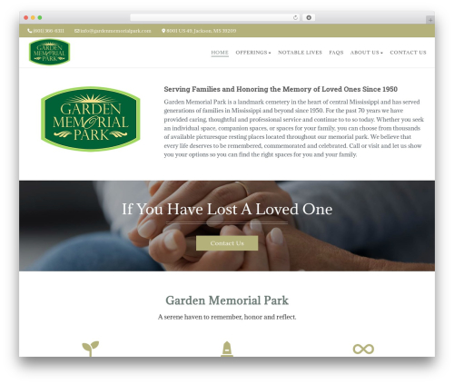 WordPress theme Obsequy - gardenmemorialpark.com