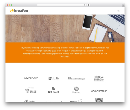 WordPress theme The Sceleton theme - kreafon.se