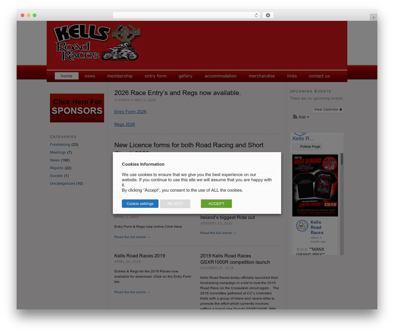 WordPress theme Thesis - kellsroadraces.com