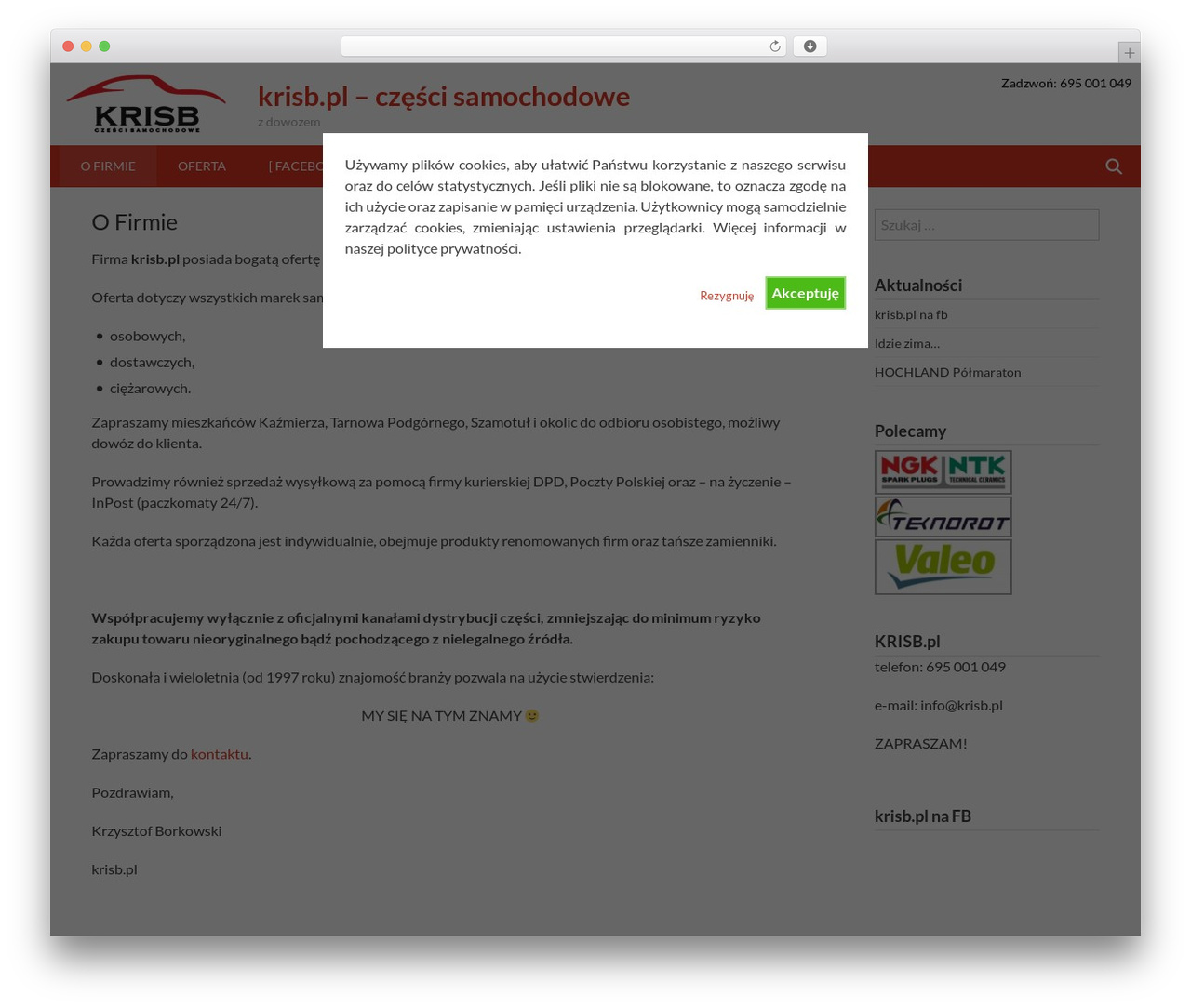 Accesspress Basic free WordPress theme - krisb.pl