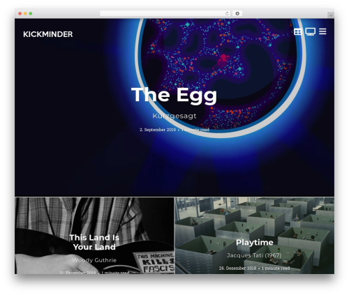 Best WordPress theme Ink - kickminder.com