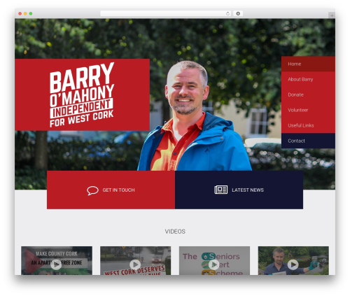 FrontRunner WordPress theme - barryomahony.ie