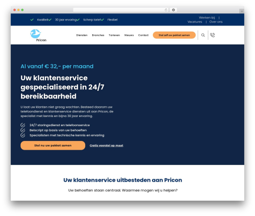 JupiterX business WordPress theme - pricon.nl