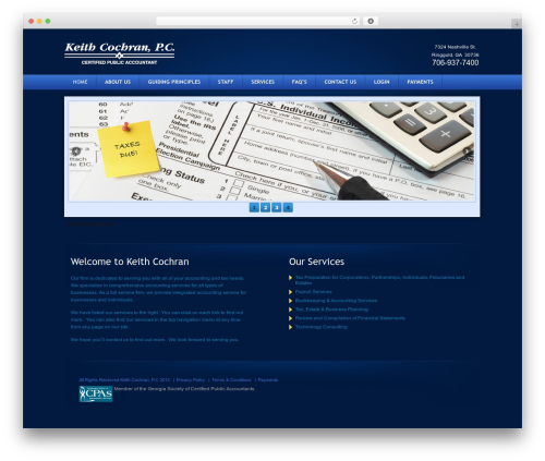 Keith Cochran WordPress theme - keithcochrancpa.com