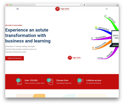 LMSmart WordPress theme - agilemindzconsulting.com