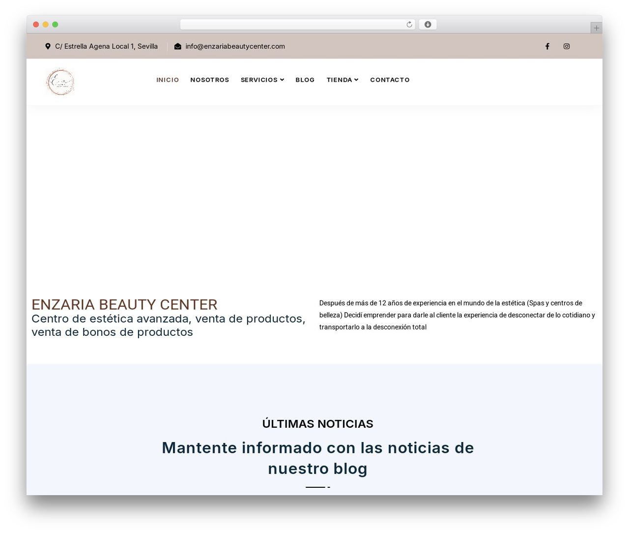 Tanda theme WordPress - enzariabeautycenter.com