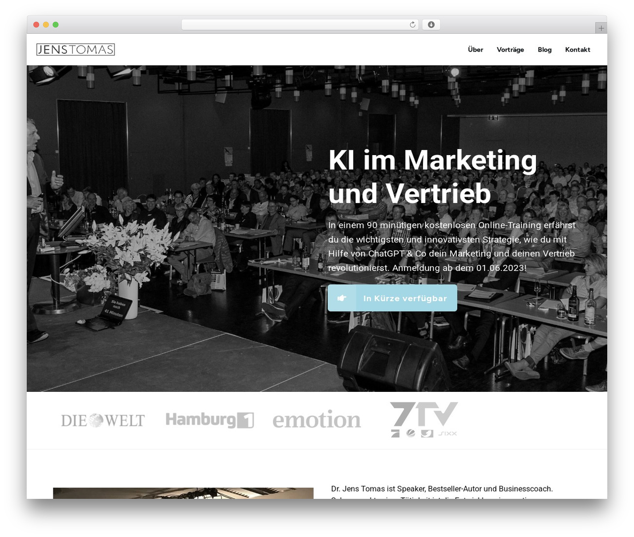 Theme WordPress Thrive Theme Builder - jenstomas.de