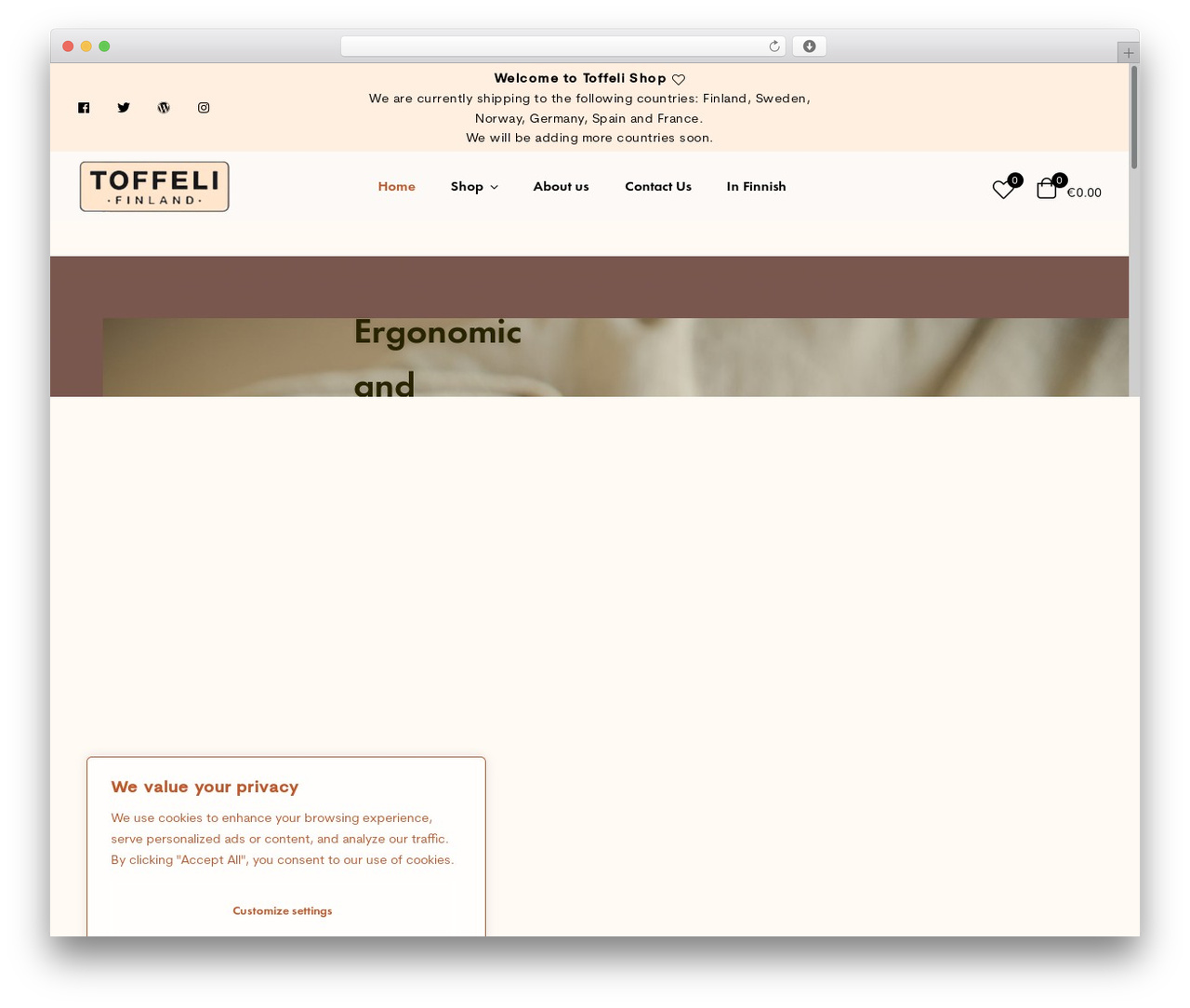Woncep WP theme - toffelishop.com
