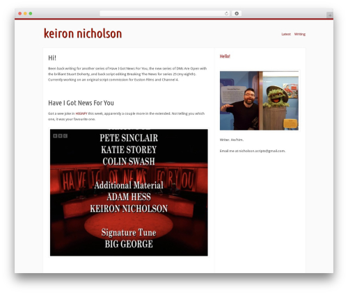 WordPress theme Radius - keironnicholson.com