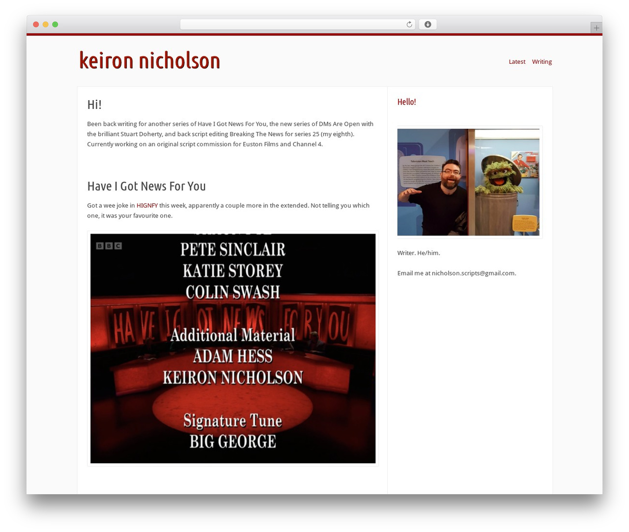 WordPress theme Radius - keironnicholson.com