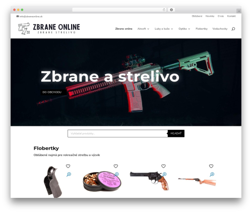 WordPress theme Divi - zbraneonline.sk