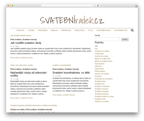 WordPress theme The HTML5 Reset Theme - svatebniradek.cz