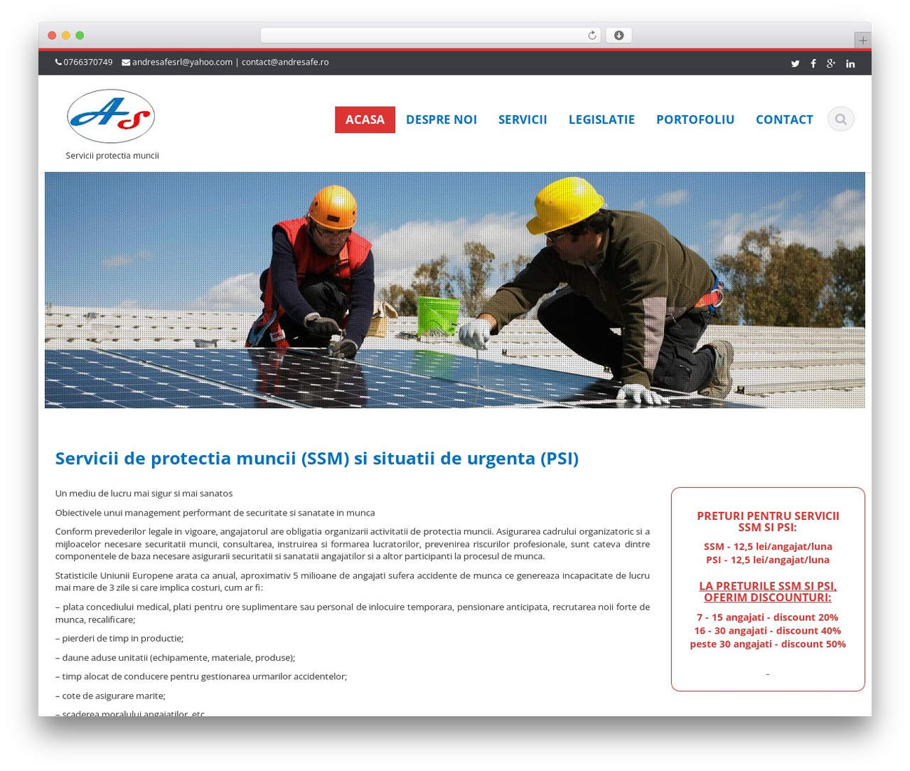WordPress website theme Ascent-child - andresafe.ro