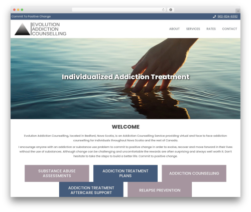 Evolution Addiction Councilling WordPress theme - evolutionaddictioncounselling.ca