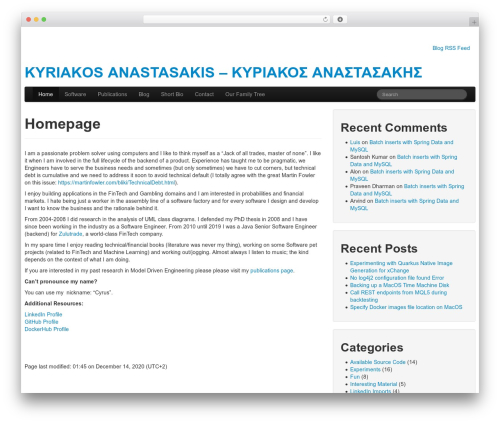 The Bootstrap theme WordPress - kyriakos.anastasakis.net