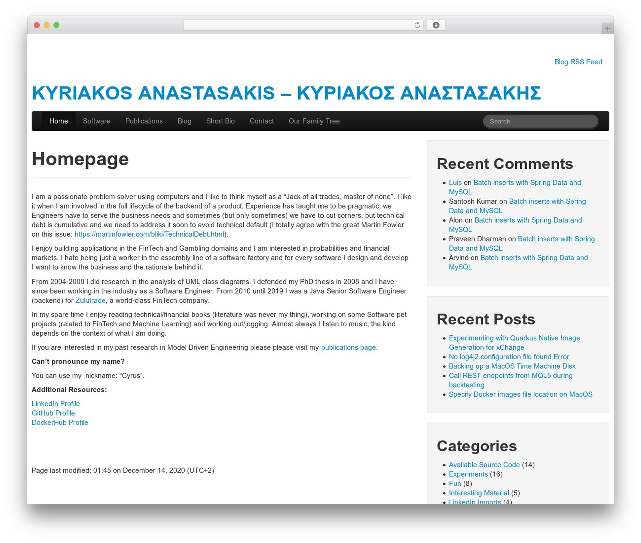 The Bootstrap theme WordPress - kyriakos.anastasakis.net The Bootstrap theme WordPress - kyriakos.anastasakis.net