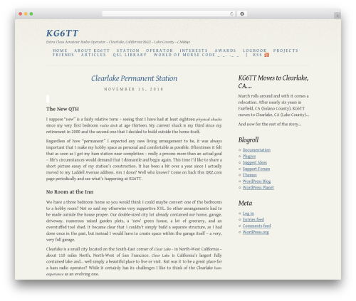 Theme WordPress Ghostwriter - kg6tt.com