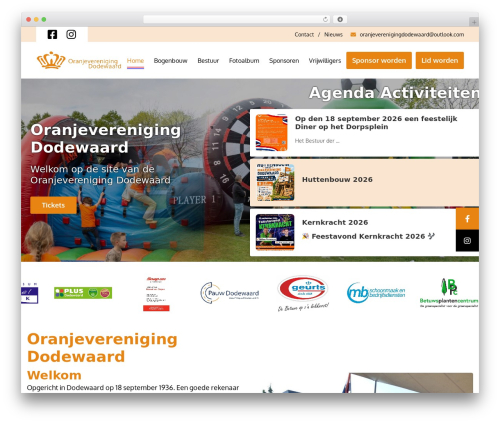 vso theme WordPress - oranjeverenigingdodewaard.nl