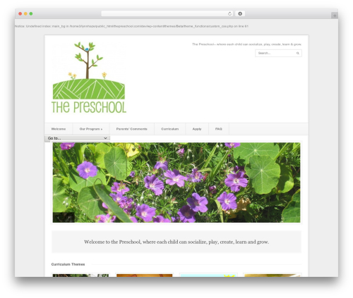 WordPress theme Beta - dev.thepreschool.com